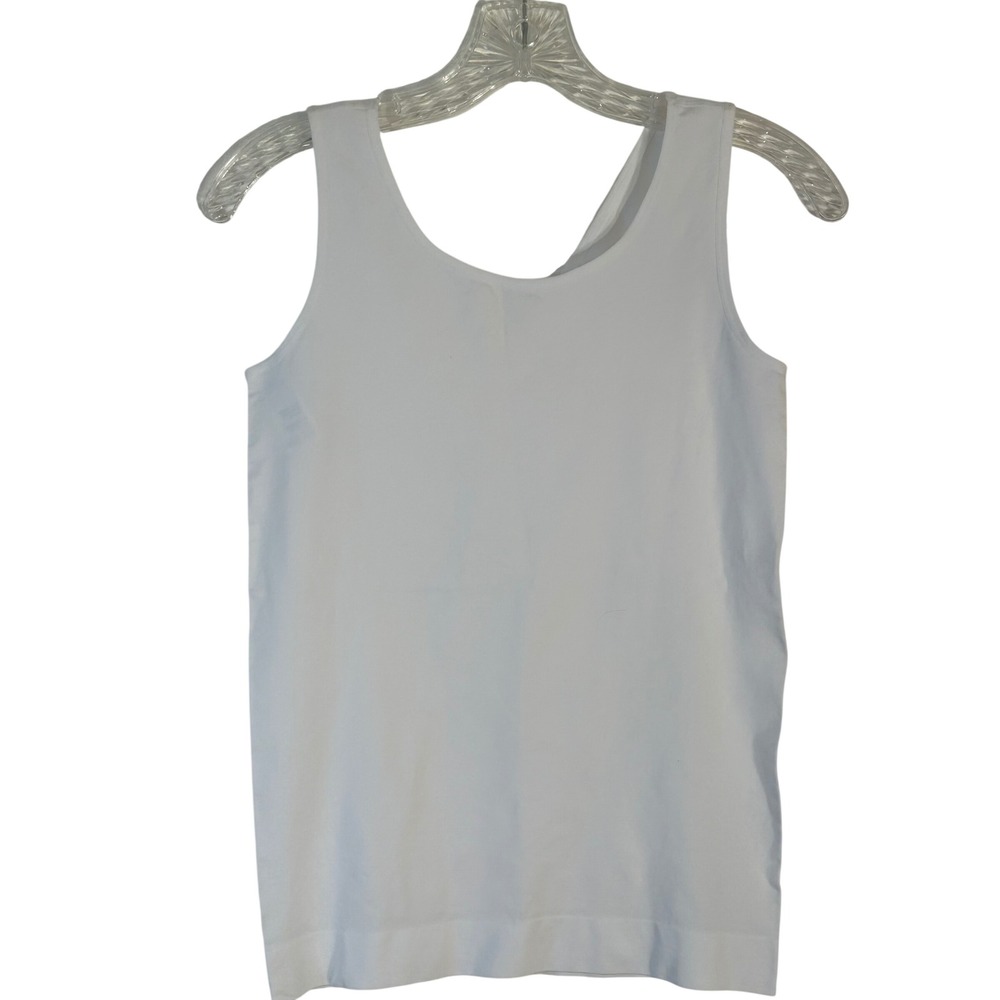 Vassarette‎ Womens Reversible V-Neck Scoop Neck Camisole White Tank Top 17672 XL